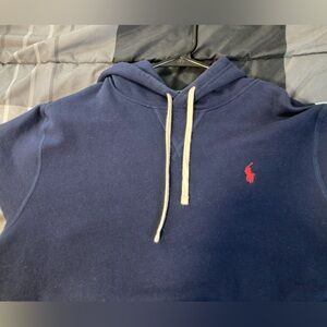 Polo Ralph Lauren Navy Hoodie with Red Emblem